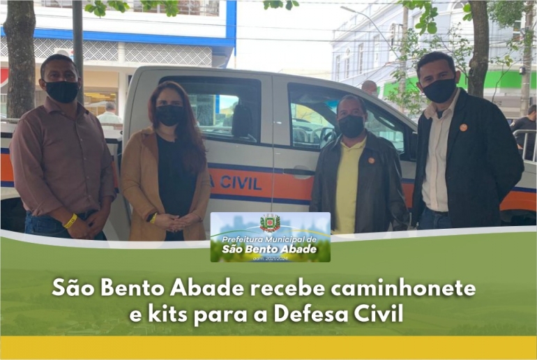 Defesa Civil recebe Caminhonete e Kits