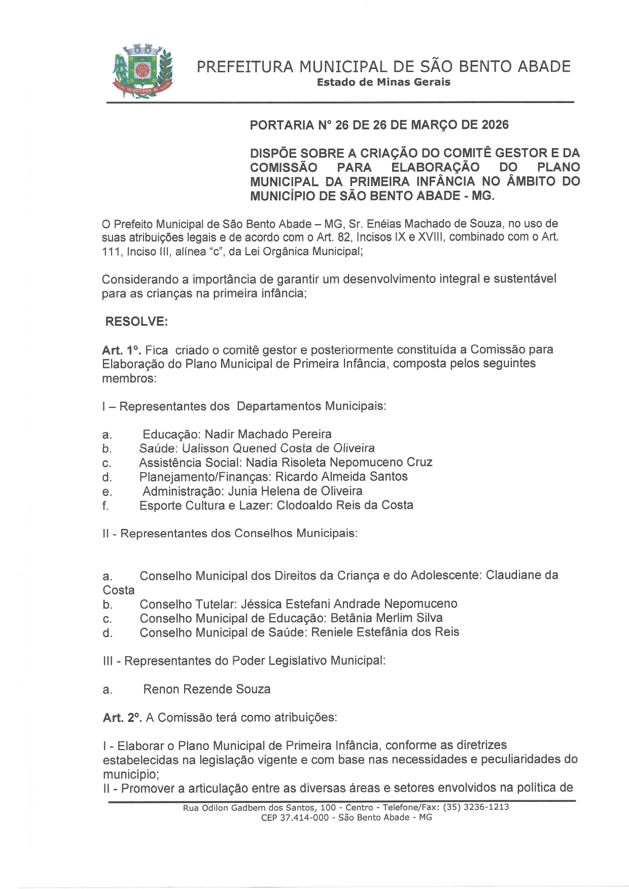 portaria 026 2026