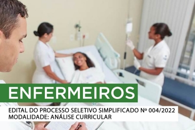 Enfermeiros - Processo Seletivo 004/2022